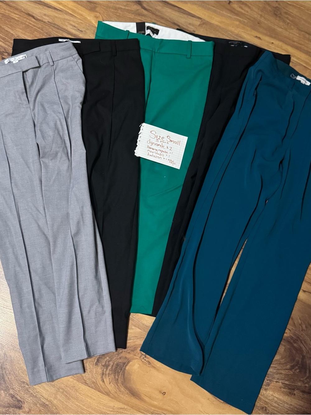 Women’s Small 5 pairs Dress Pants - Assorted Colors
